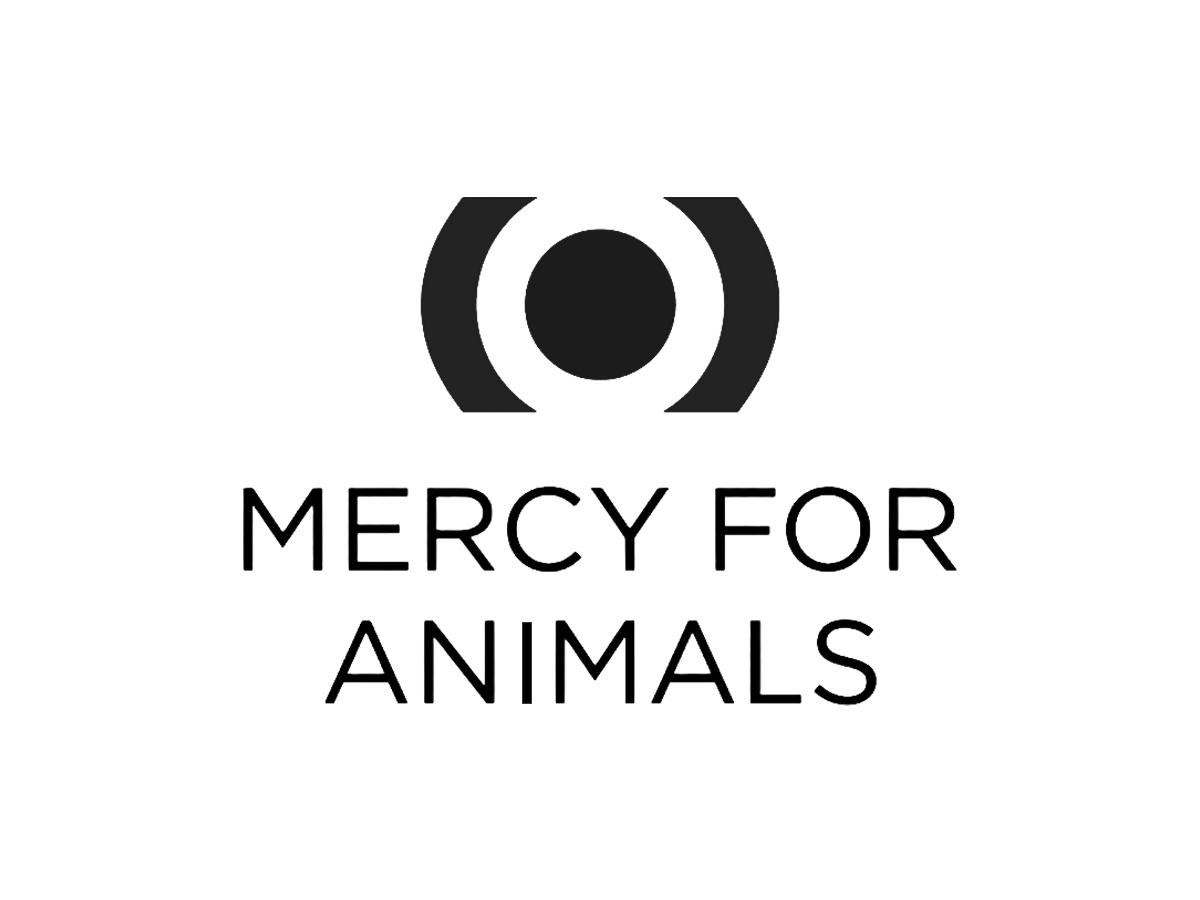 CRAFT Beer Market Mercy For Animals logo featuring a black circle flanked by two curved lines above the organization’s bold name, much like the unity found in craft beers enjoyed across multiple locations, all on a crisp white background.